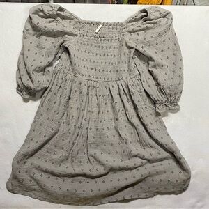 Rylee + Cru Gray Patterned Dress